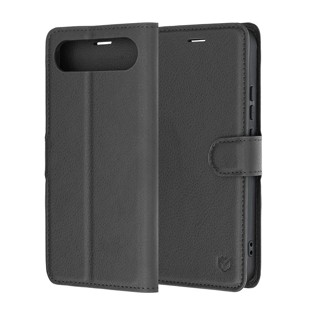 Husa de protectie Techsuit Leather Folio compatibil cu Realme 16 5G, Negru