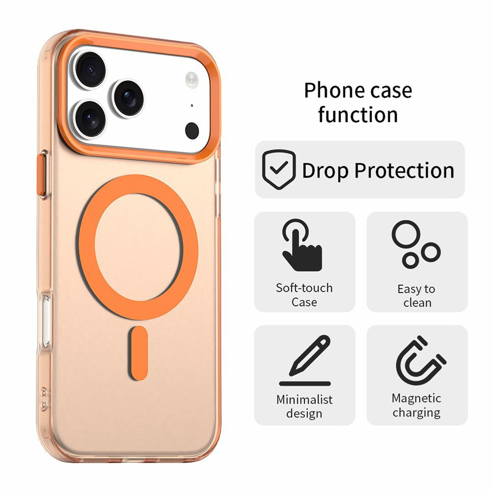 Husa de protectie Techsuit CandyCase MagSafe compatibil cu iPhone 18 Pro Max / iPhone 17 Pro Max, Portocaliu