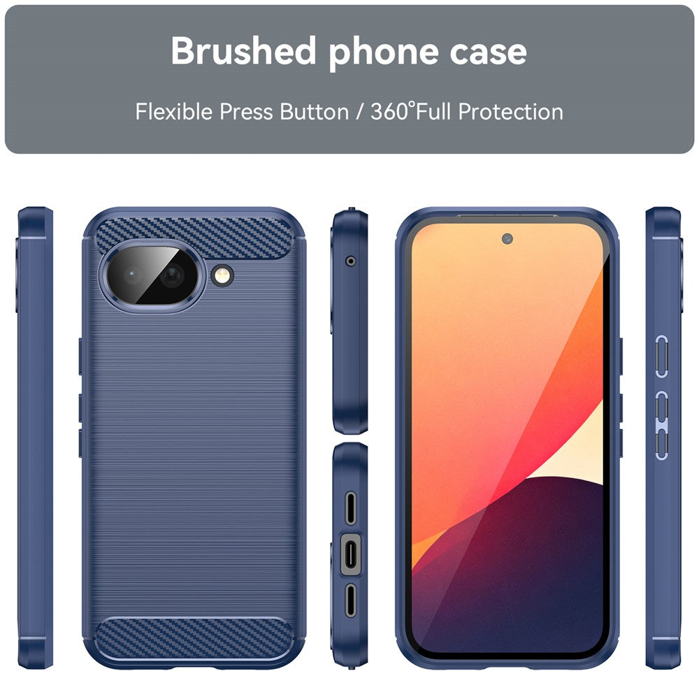 Husa de protectie Techsuit Carbon Silicone compatibil cu Google Pixel 10a, Albastru