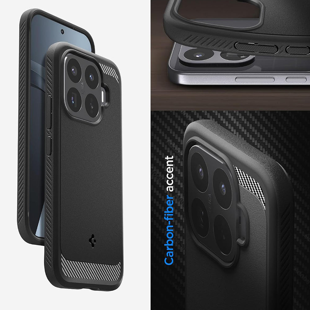 Husa de protectie Spigen Rugged Armor compatibil cu Xiaomi 17T, Negru