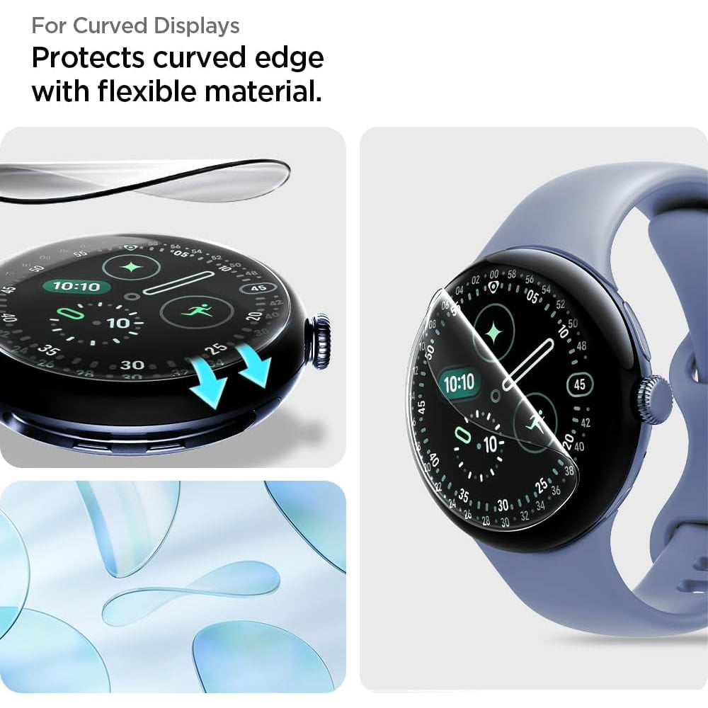 Folie de protectie smartwatch Google Pixel Watch 5 / Watch 4 / Watch 3 45mm, Transparent