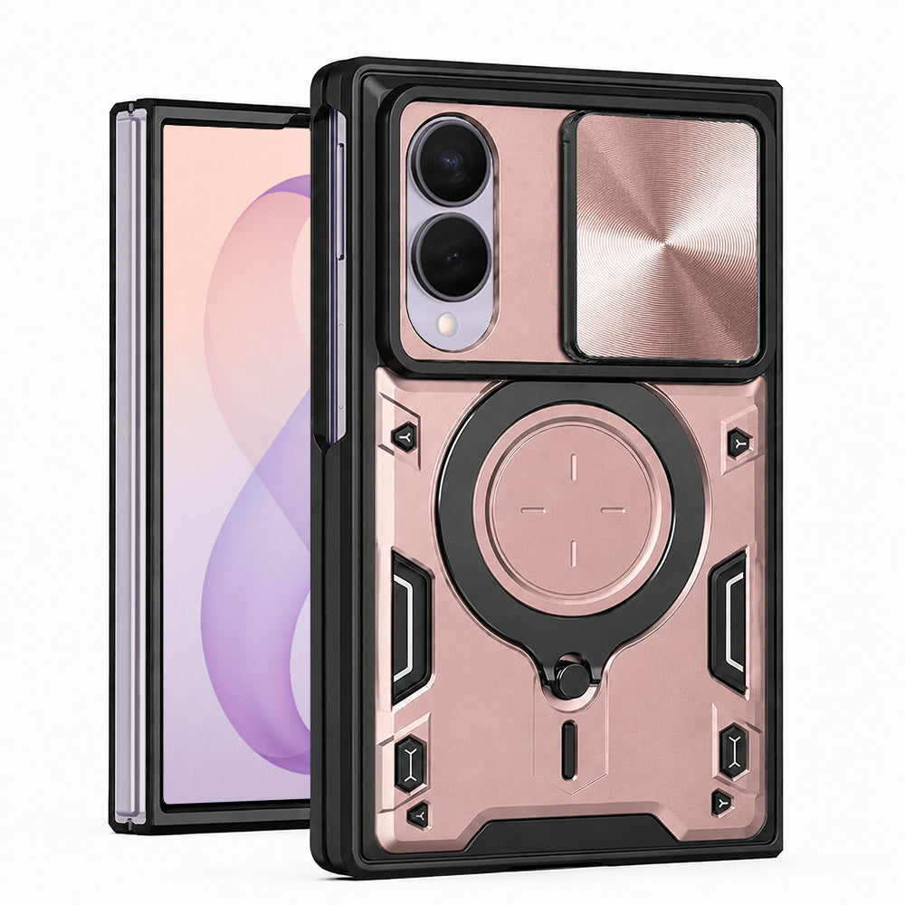 Husa de protectie Techsuit CamGuard Pro compatibil cu Samsung Galaxy Z Fold8, Roz Auriu