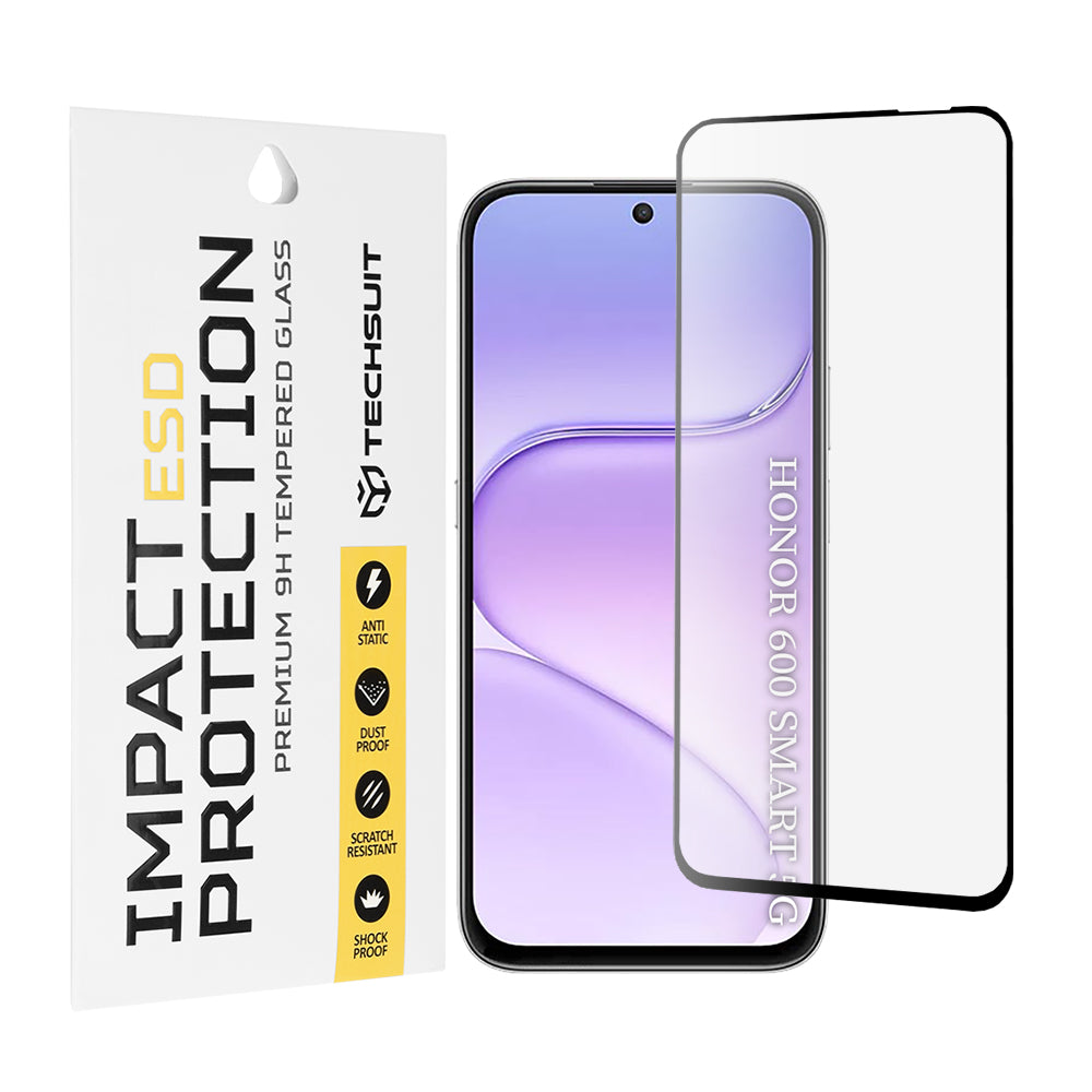 Folie de protectie Techsuit ESD Glass compatibil cu Honor 600 Smart, Negru