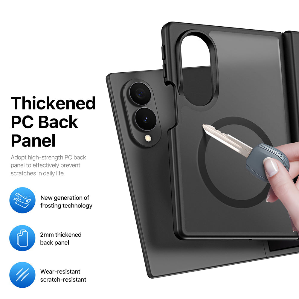 Husa de protectie Dux Ducis Yind MagSafe compatibil cu Samsung Galaxy Z Fold8, Albastru inchis