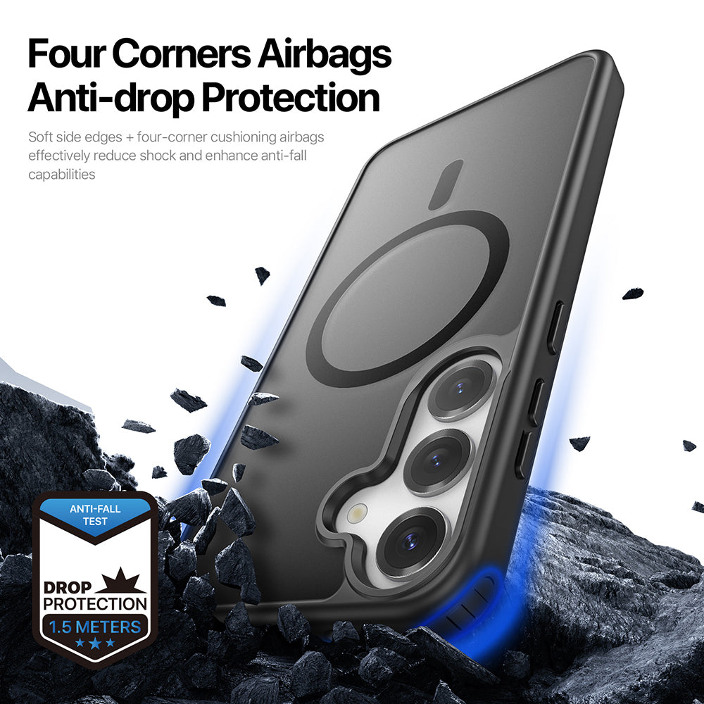 Husa de protectie Dux Ducis Yind MagSafe compatibil cu Samsung Galaxy S25, Negru