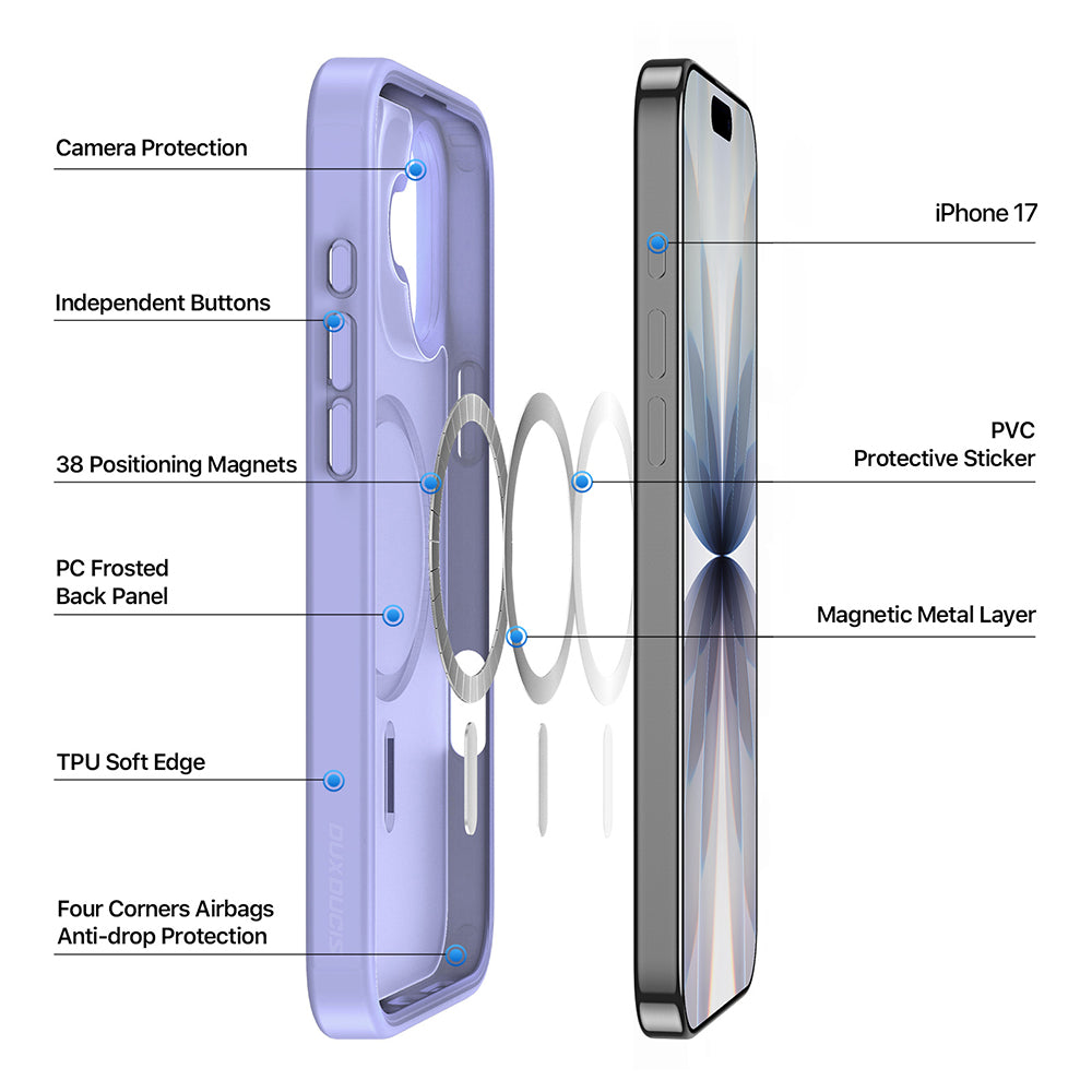 Husa de protectie Dux Ducis Yind MagSafe compatibil cu iPhone 17, Negru