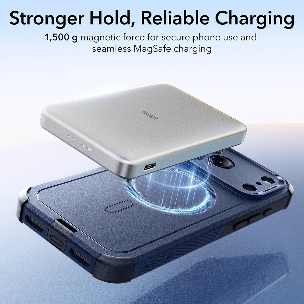 Husa de protectie ESR Cyber Halolock compatibil cu iPhone 17 Pro / iPhone 18 Pro, Albastru