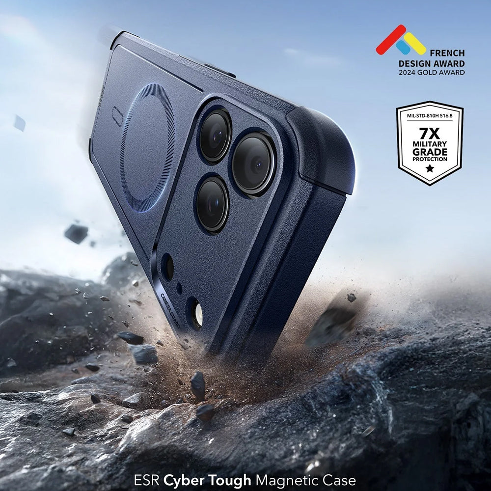 Husa de protectie ESR Cyber Halolock compatibil cu iPhone 17 Pro / iPhone 18 Pro, Albastru