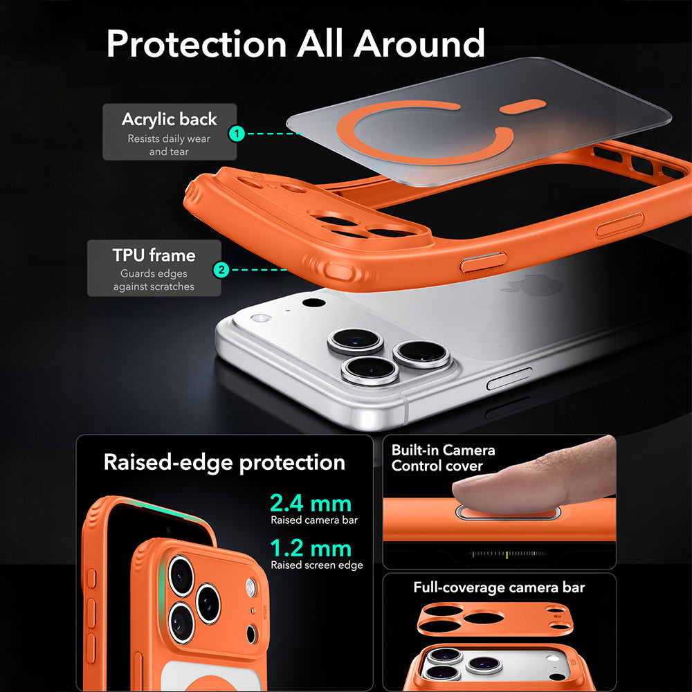Husa de protectie ESR compatibil cu iPhone 17 Pro Max / iPhone 18 Pro Max, Portocaliu