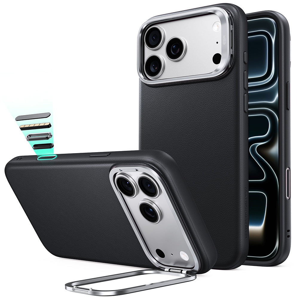 Husa de protectie ESR Atelier Magnetic Kickstand compatibil cu iPhone 17 Pro / iPhone 18 Pro, Negru