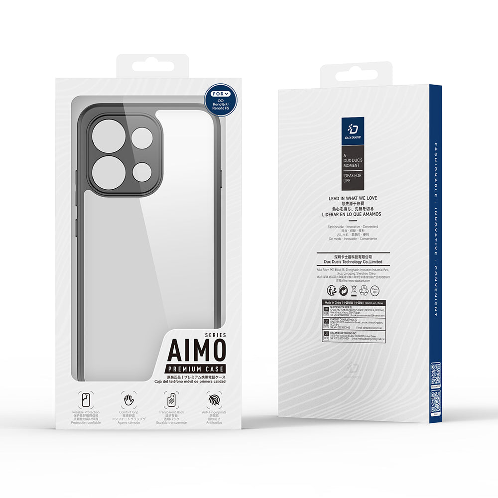Husa de protectie Dux Ducis Aimo Series compatibil cu Oppo Reno16 F / Reno16 FS, Negru