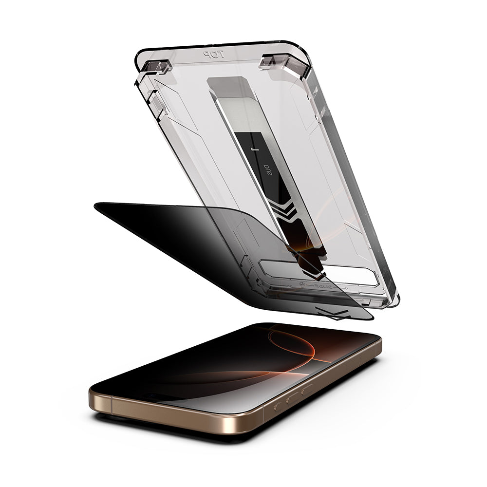 Folie de protectie Techsuit TitanGlass FullCover compatibil cu iPhone 18 Pro, Privacy
