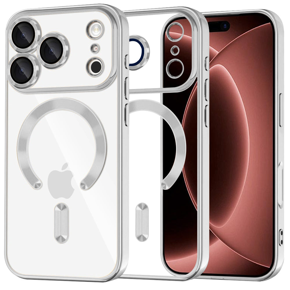 Husa de protectie Techsuit Luxury Crystal MagSafe compatibil cu iPhone 18 Pro Max / iPhone 17 Pro Max, Argintiu