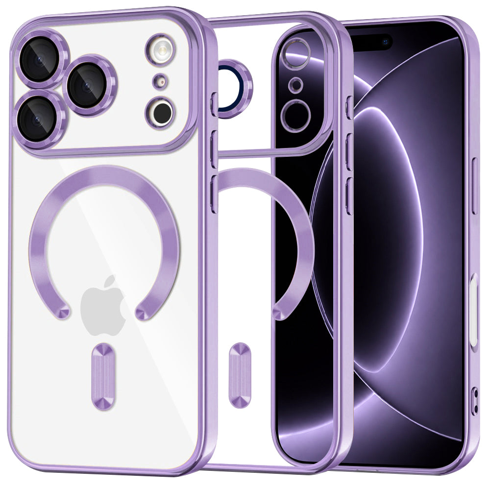 Husa de protectie Techsuit Luxury Crystal MagSafe compatibil cu iPhone 18 Pro / iPhone 17 Pro, Mov