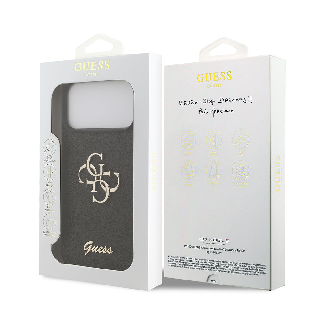 Husa de protectie Guess Glitter Series compatibil cu iPhone 18 Pro, Negru