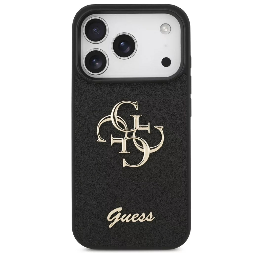 Husa de protectie Guess Glitter Big 4G compatibil cu iPhone 18 Pro Max, Negru