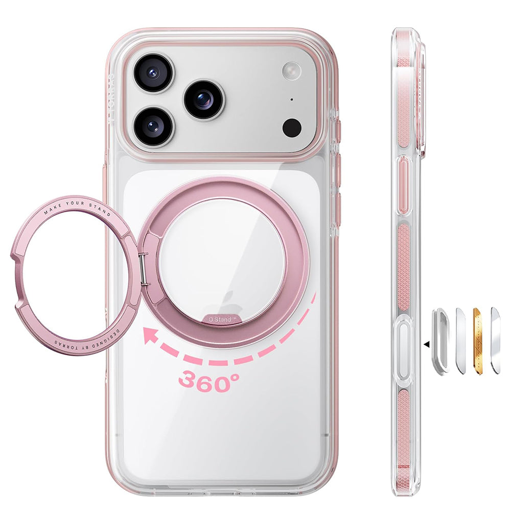 Husa de protectie Torras Ostand O3 Light compatibil cu iPhone 18 Pro Max / iPhone 17 Pro Max, Transparent