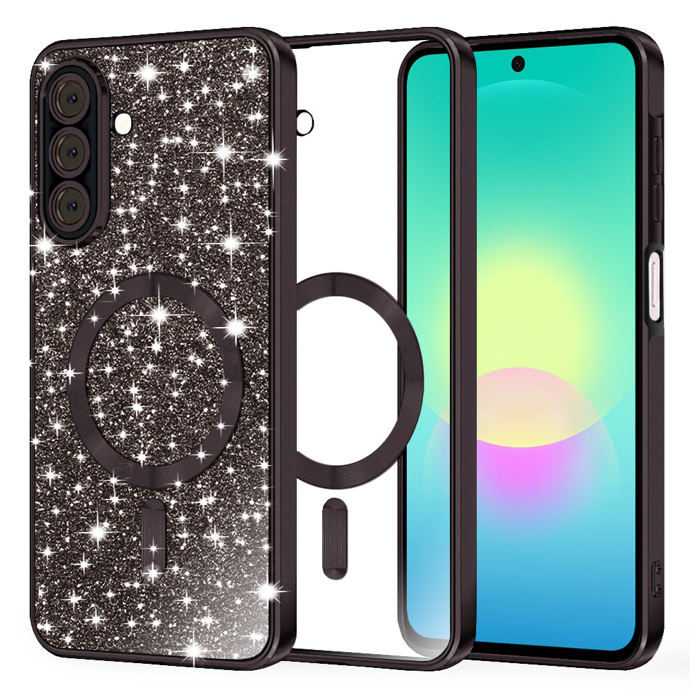 Husa de protectie Techsuit Luxury Glitter MagSafe compatibil cu Samsung Galaxy A27 5G, Negru