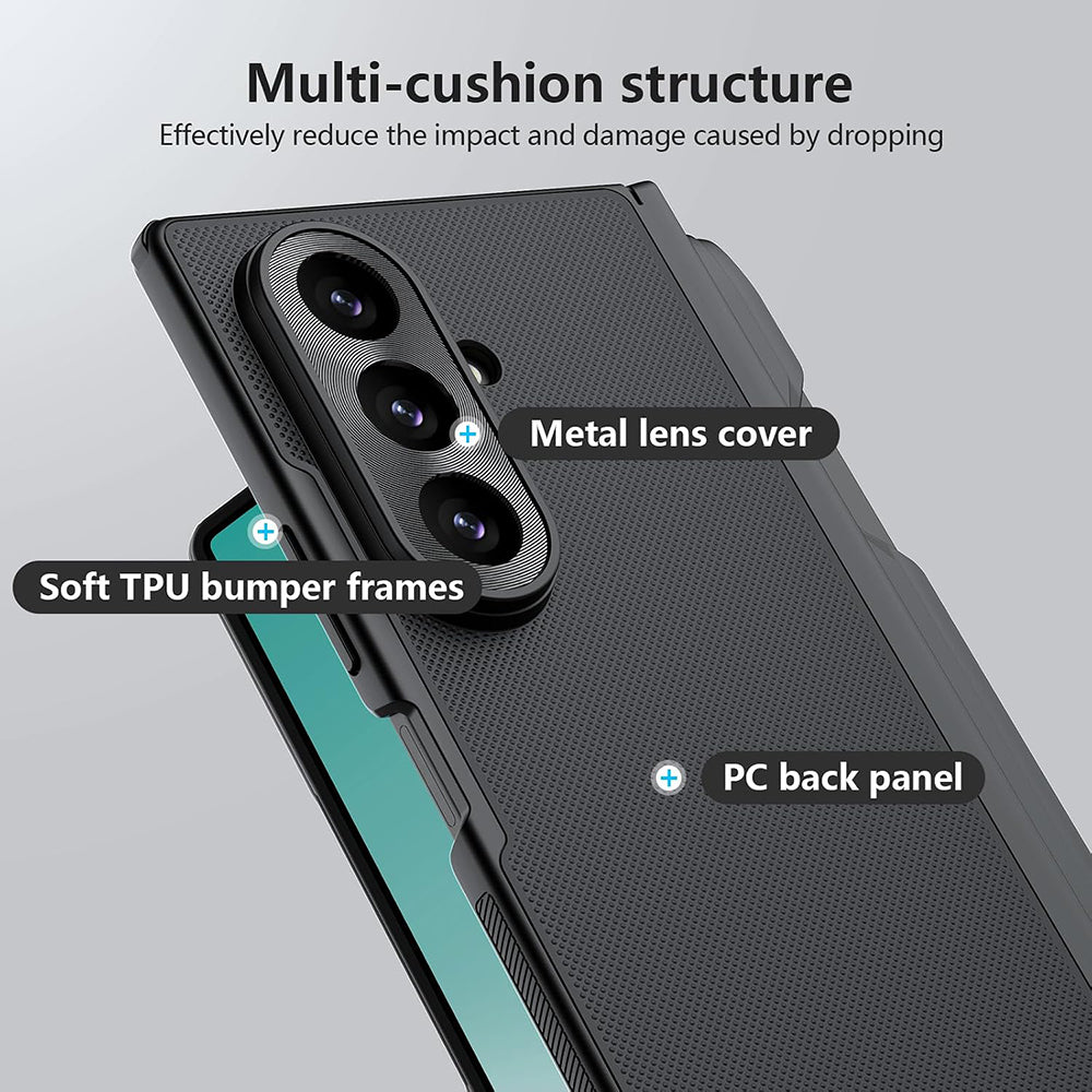 Husa de protectie Nillkin Super Frosted Shield Fold compatibil cu Samsung Galaxy Z Fold8 Ultra, Negru