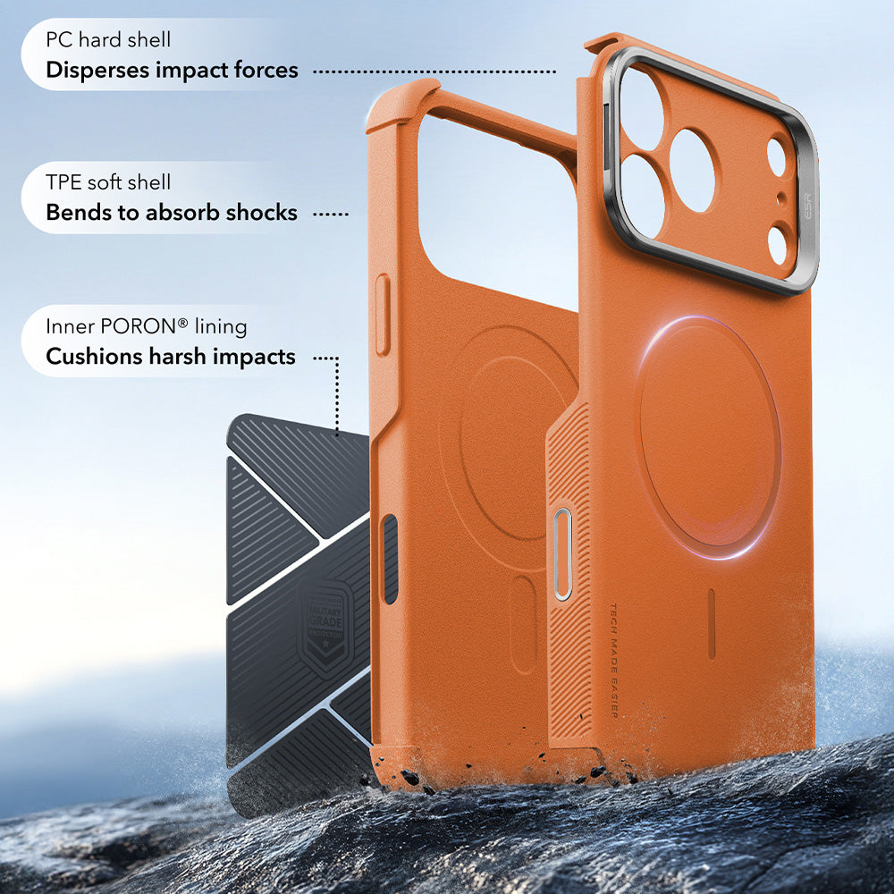 Husa de protectie ESR Cyber Armor compatibil cu iPhone 17 Pro / iPhone 18 Pro, Albastru