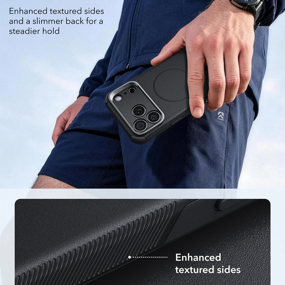 Husa de protectie ESR Cyber Armor compatibil cu iPhone 17 Pro / iPhone 18 Pro, Negru