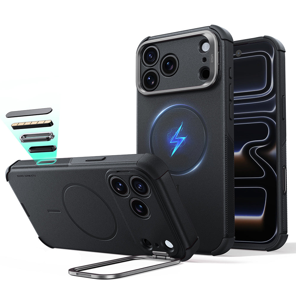 Husa de protectie ESR Cyber Armor compatibil cu iPhone 17 Pro Max / iPhone 18 Pro Max, Negru