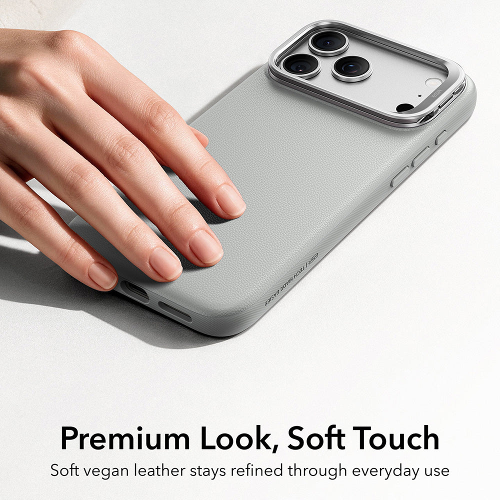 Husa de protectie ESR Atelier Magnetic Kickstand compatibil cu iPhone 18 Pro Max / iPhone 17 Pro Max, Gri