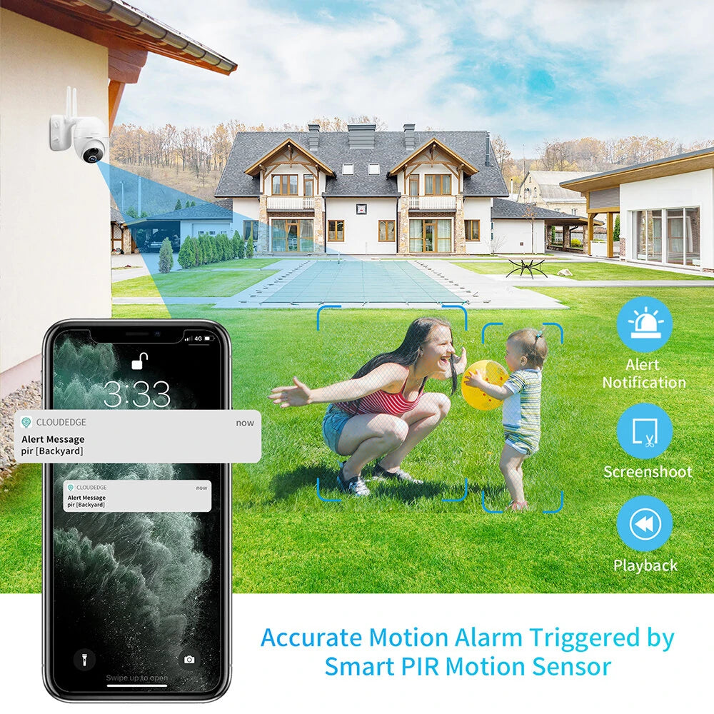 Zeetopin ZS-GX3S 1080P vezeték nélküli megfigyelőkamera, 360°-os forgatható és dönthető, 4x zoom, napelemes, 15000mAh akkumulátor, éjjellátó 20 méteres hatótávolsággal, kétirányú hangátvitel, SD/felhőalapú tárhely, IP66