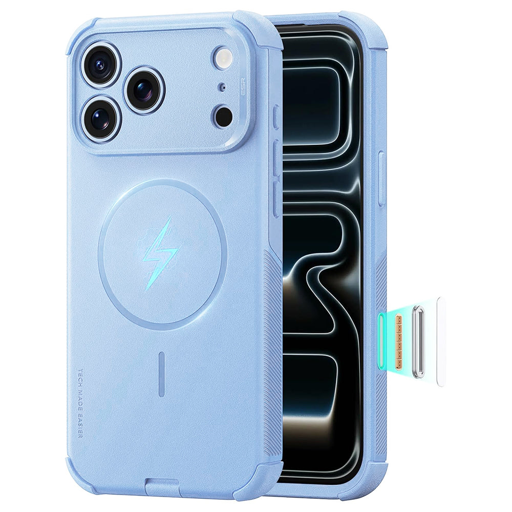 Husa de protectie ESR Cyber Halolock compatibil cu iPhone 17 Pro Max / iPhone 18 Pro Max, Gri