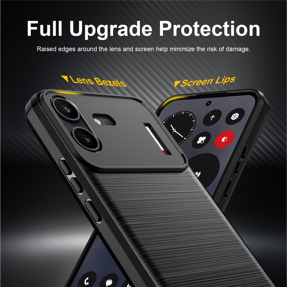 Husa de protectie Techsuit Carbon Silicone compatibil cu Nothing Phone (4b), Negru
