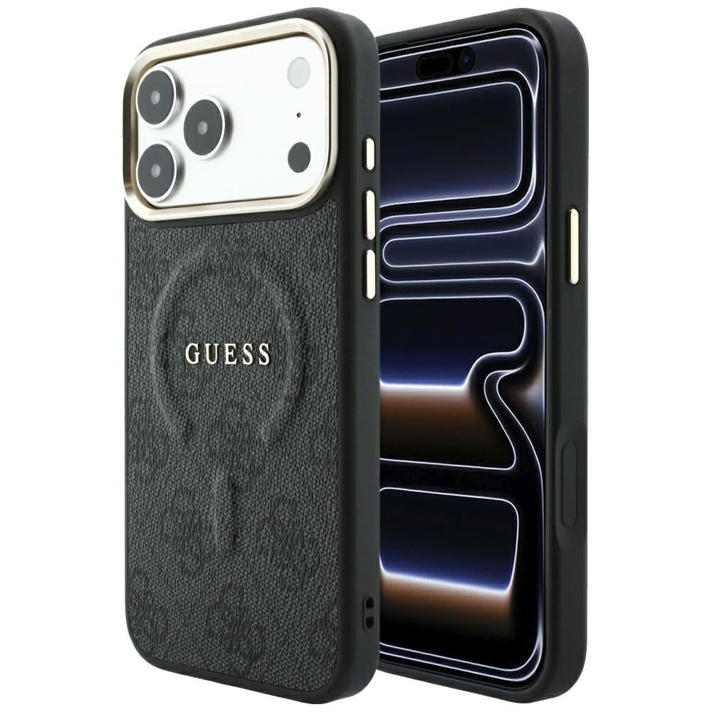 Husa de protectie Guess 4G Embossed Classic compatibil cu iPhone 18 Pro Max / iPhone 17 Pro Max, Negru