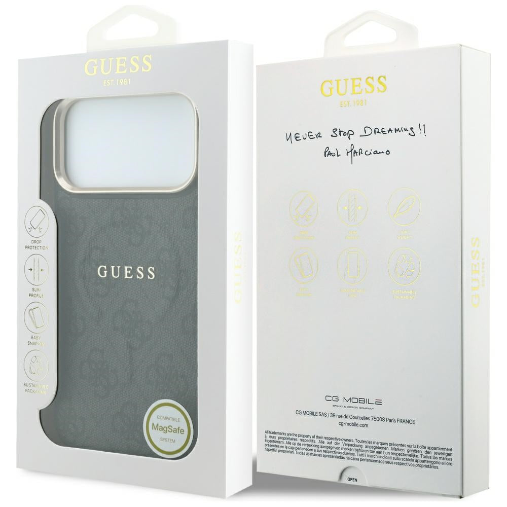 Husa de protectie Guess 4G Embossed Classic compatibil cu iPhone 18 Pro Max / iPhone 17 Pro Max, Negru