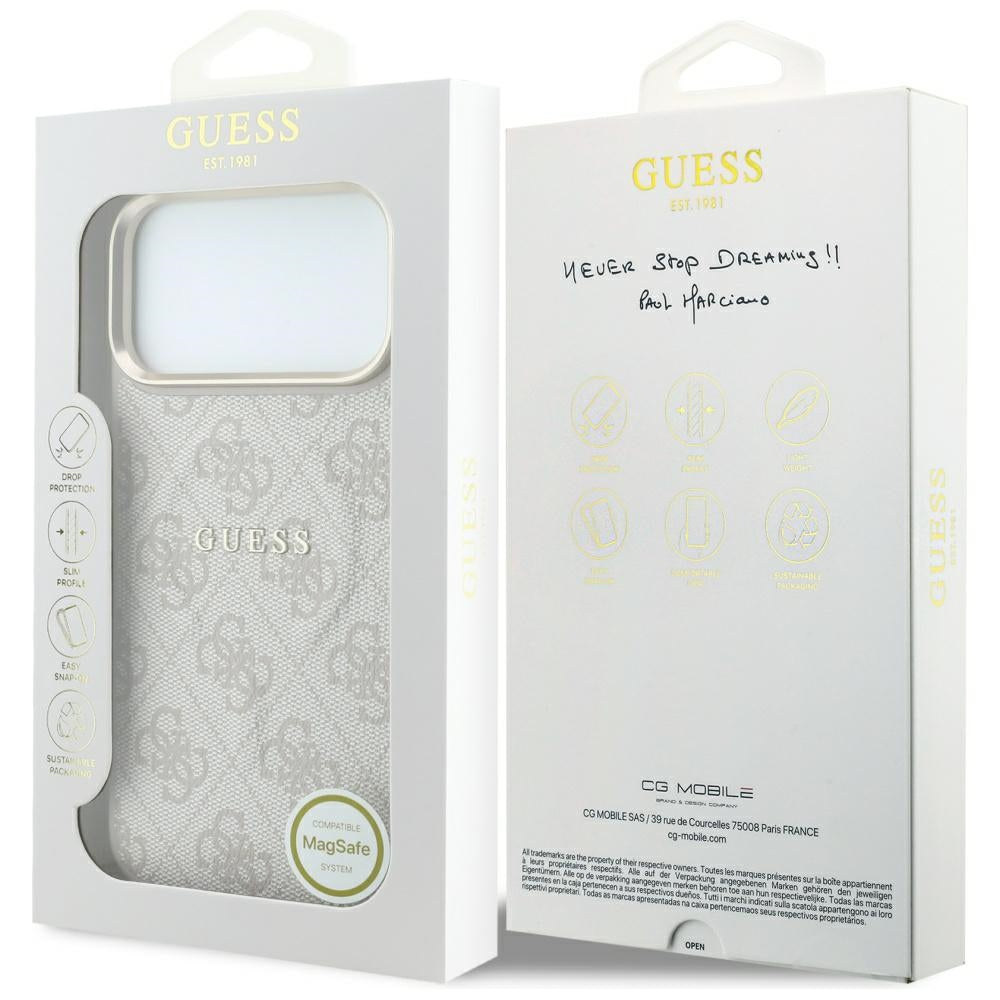 Husa de protectie Guess 4G Embossed Classic compatibil cu iPhone 18 Pro / iPhone 17 Pro, Roz