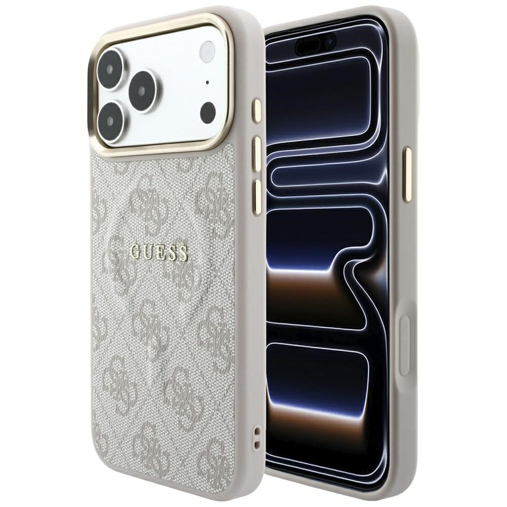 Husa de protectie Guess 4G Embossed Classic compatibil cu iPhone 18 Pro / iPhone 17 Pro, Roz