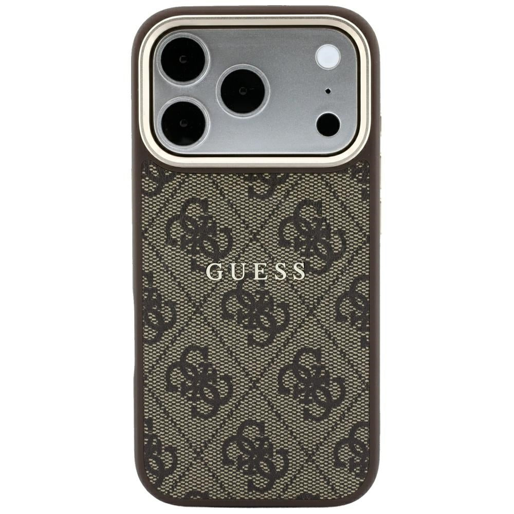 Husa de protectie Guess 4G Embossed Classic compatibil cu iPhone 18 Pro / iPhone 17 Pro, Maro