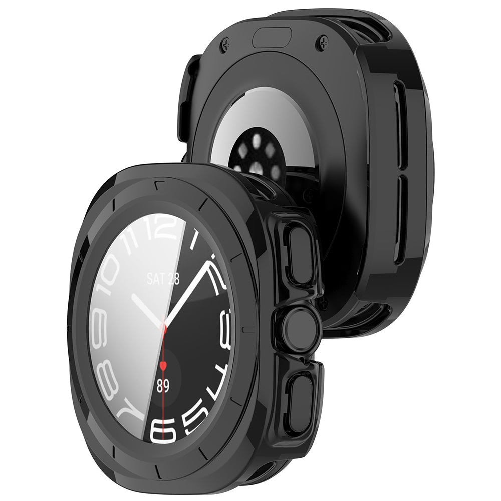 Husa pentru Samsung Galaxy Watch Ultra 2 + Folie - Techsuit Defense360 Pro - Black