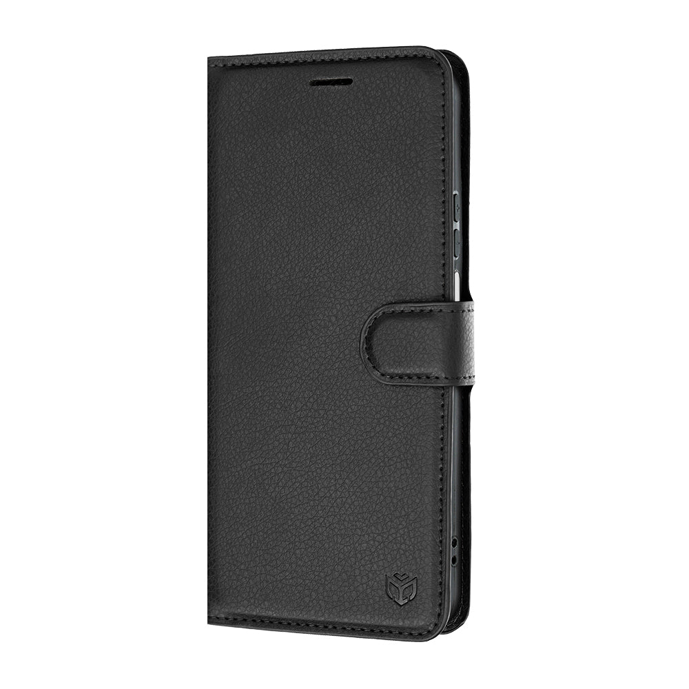 Husa de protectie Techsuit Leather Folio compatibil cu Honor 600 Smart, Negru