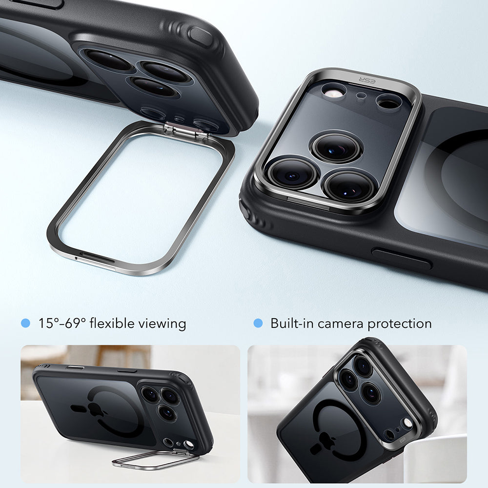 Husa de protectie ESR Classic Hybrid compatibil cu iPhone 17 Pro / iPhone 18 Pro, Negru Transparent