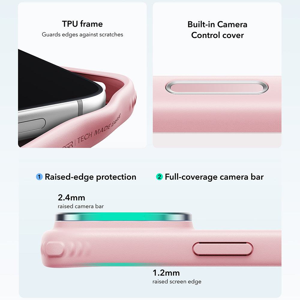 Husa de protectie ESR Classic Hybrid compatibil cu iPhone 17 Pro / iPhone 18 Pro, Roz