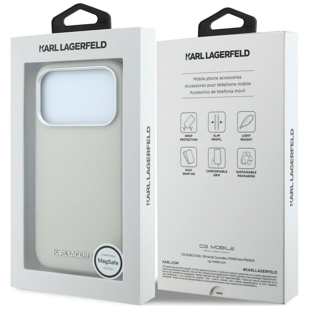 Husa de protectie Karl Lagerfeld compatibil cu iPhone 17 Pro Max / iPhone 18 Pro Max, Bej