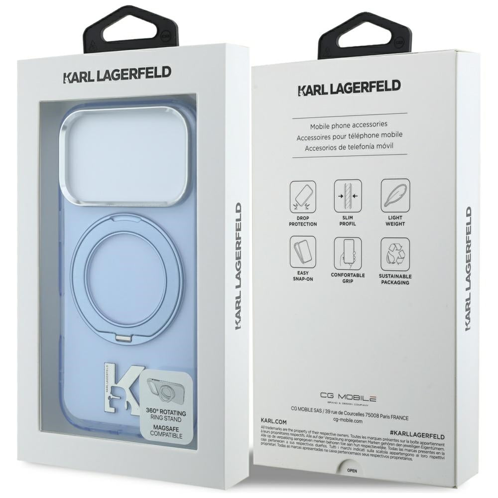 Husa de protectie Karl Lagerfeld compatibil cu iPhone 18 Pro / iPhone 17 Pro, Albastru