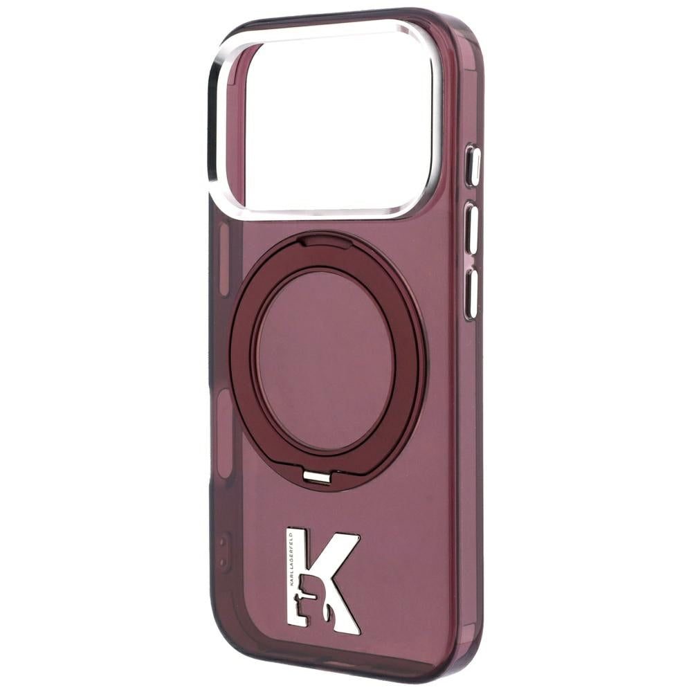 Husa de protectie Karl Lagerfeld compatibil cu iPhone 17 Pro Max / iPhone 18 Pro Max, Bordo