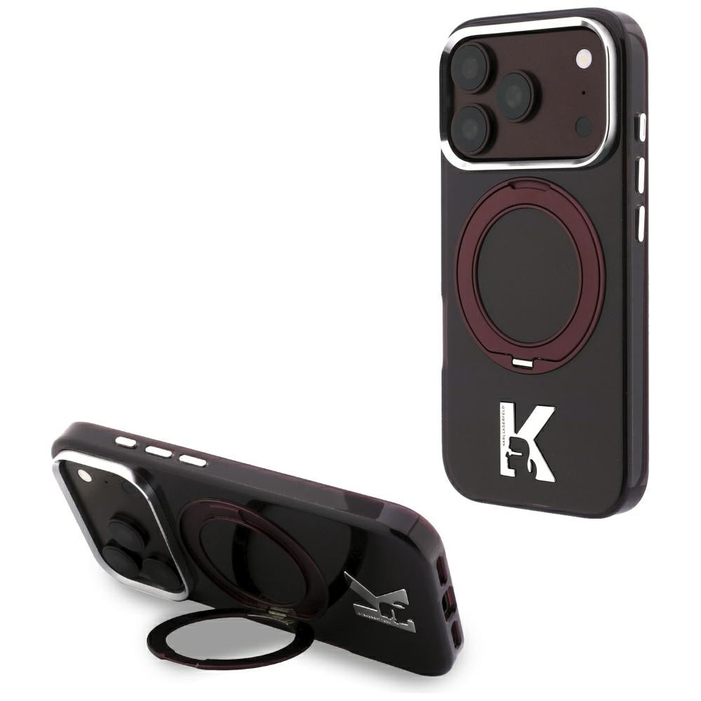 Husa de protectie Karl Lagerfeld compatibil cu iPhone 17 Pro Max / iPhone 18 Pro Max, Bordo