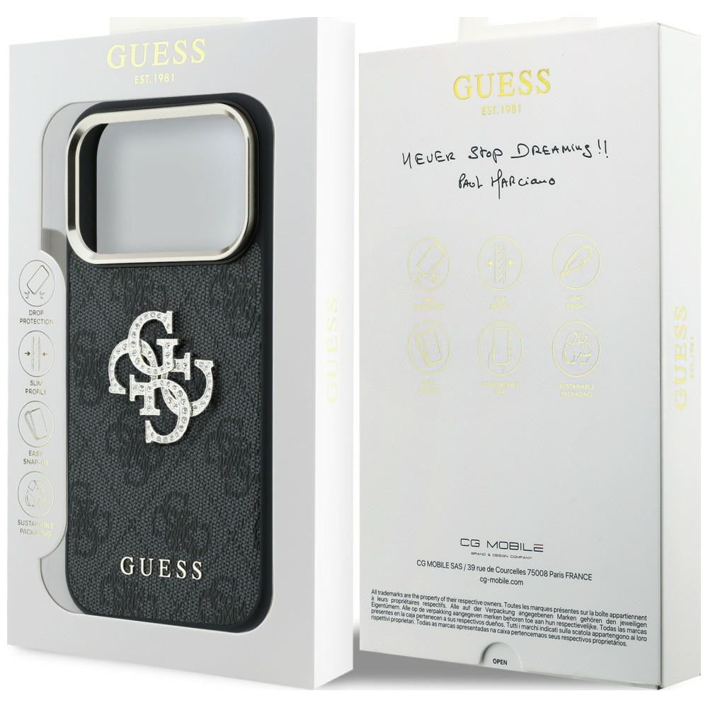 Husa de protectie Guess Hardcase 4G compatibil cu iPhone 17 Pro Max / iPhone 18 Pro Max, Negru