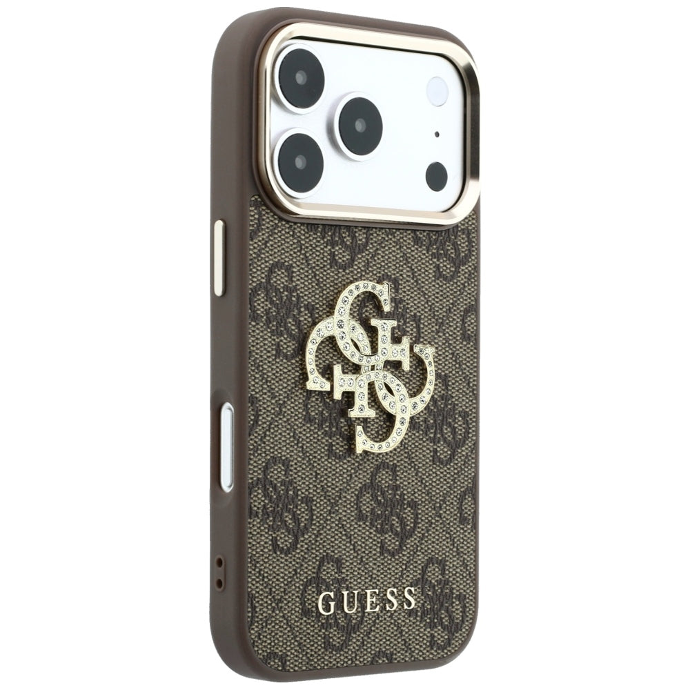 Husa de protectie Guess Hardcase 4G compatibil cu iPhone 17 Pro Max / iPhone 18 Pro Max, Maro