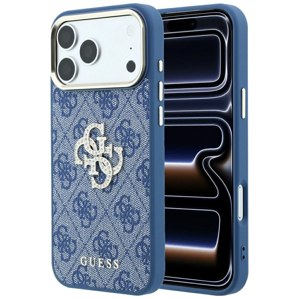 Husa de protectie Guess Hardcase 4G compatibil cu iPhone 18 Pro Max / iPhone 17 Pro Max, Albastru
