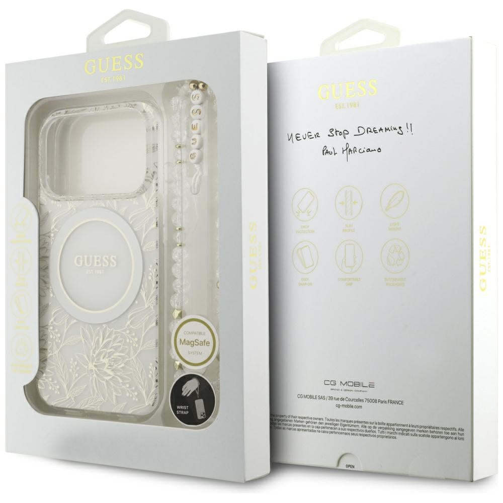 Husa de protectie Guess compatibil cu iPhone 18 Pro / iPhone 17 Pro, Alb