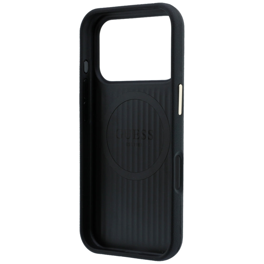 Husa de protectie Guess Kevlar Triangle Logo compatibil cu iPhone 18 Pro / iPhone 17 Pro, Negru