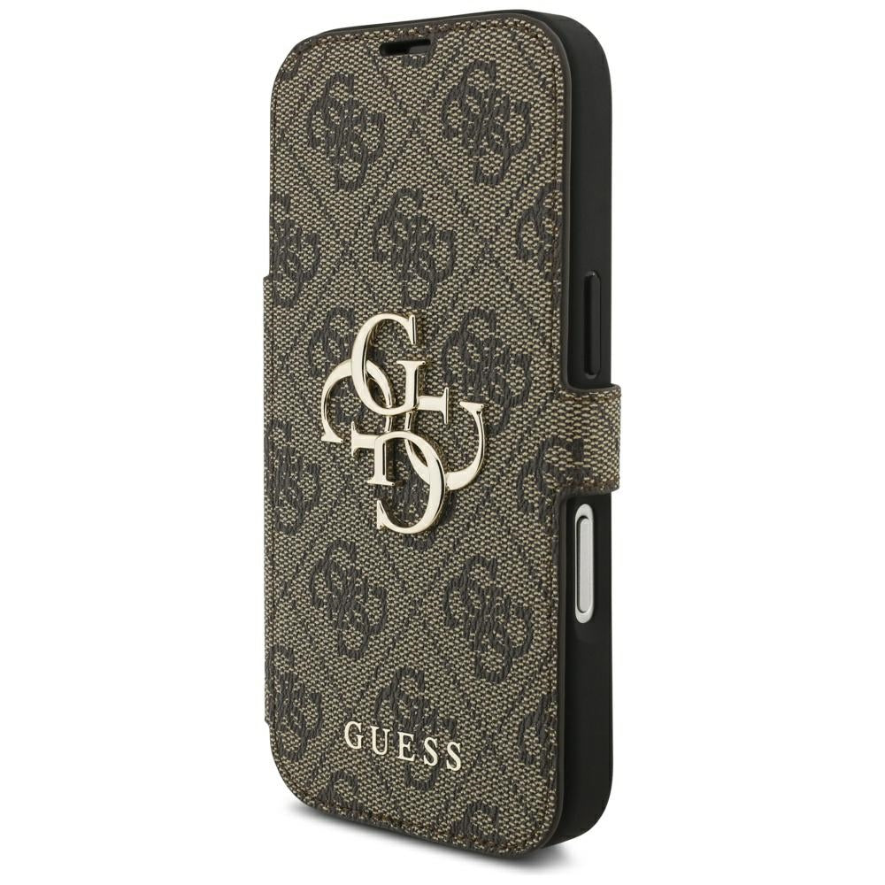 Husa de protectie Guess Book 4G compatibil cu iPhone 18 Pro Max / iPhone 17 Pro Max, Maro