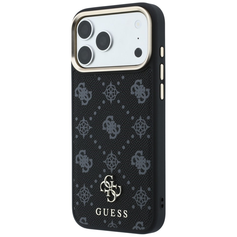 Husa de protectie Guess Peony compatibil cu iPhone 18 Pro / iPhone 17 Pro, Negru